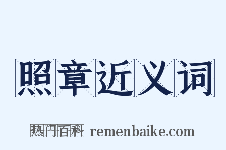 照章近义词是什么意思的图片